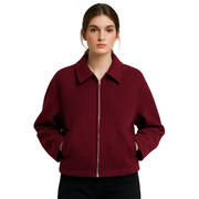 Nylah Giacca Corta Donna in Lana – Cerniera in Metallo, Taglio Dritto e Raffinatezza Urbana