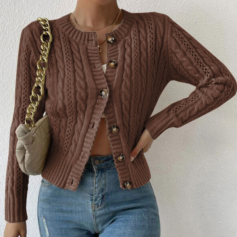Milana Cardigan Femme – Cardigan Tendance à Boutons Élégant avec Manches Longues