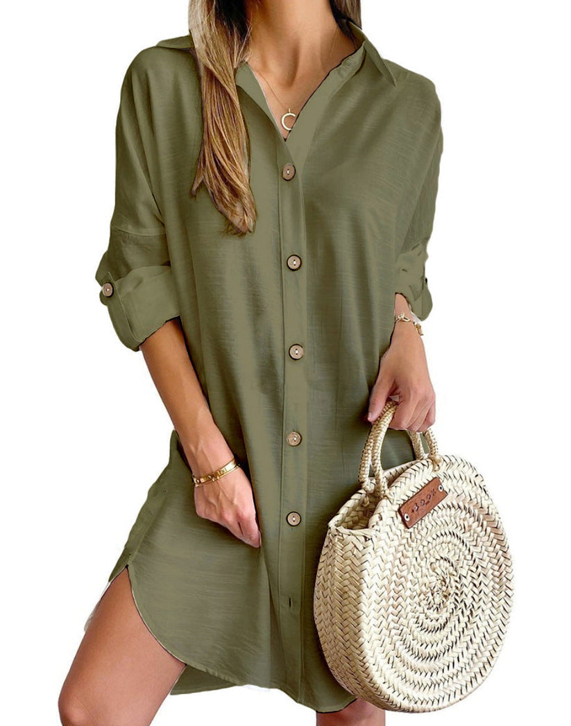 Nova Robe Chemise Femme – Robe d’Été Légère avec Élégance Décontractée et Coupe Ample
