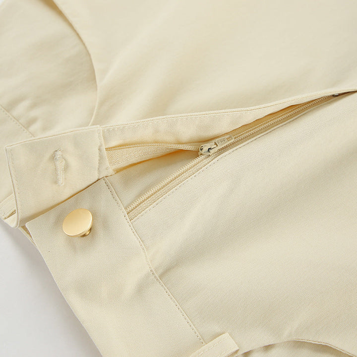 Mara Jupe Longue Femme – Taille Haute Structurée avec Passants & Poches Pratiques