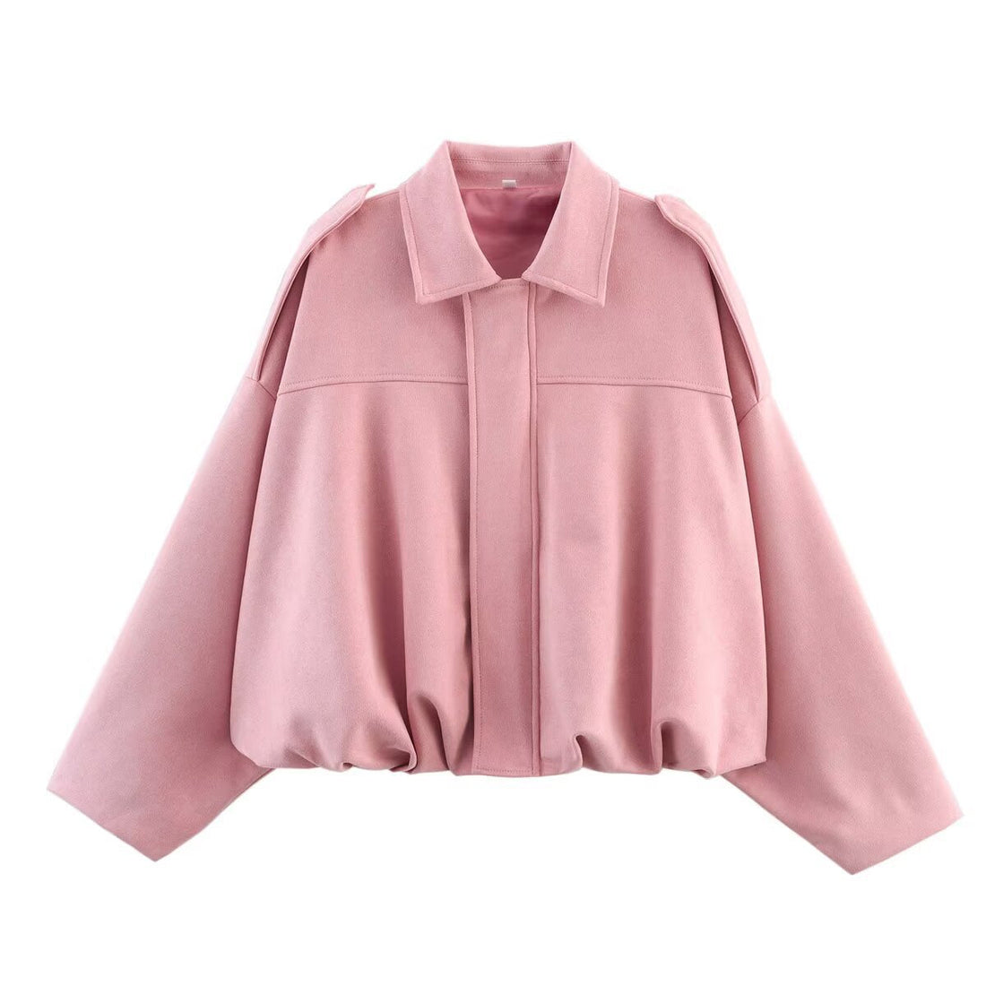 Elliana Veste Femme – Veste Ample Effet Daim avec Poches Pratiques pour Automne/Hiver