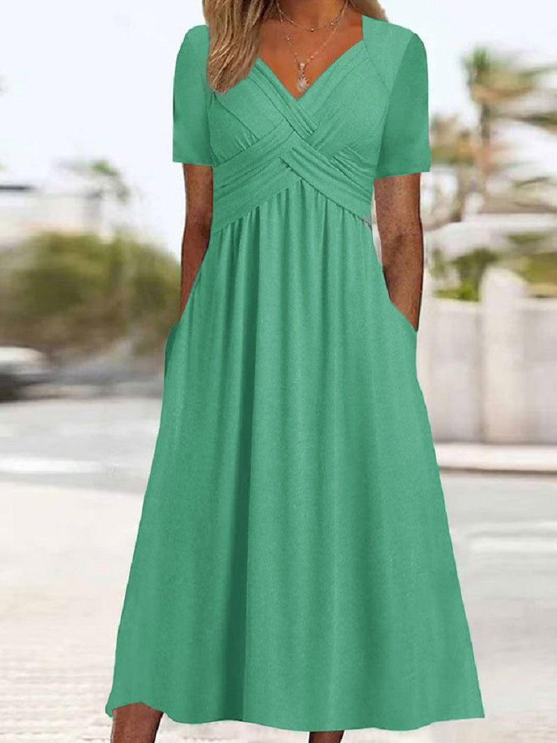Abito di mezzogiorno delle donne di Elisabeth - abito elegante con v -C.