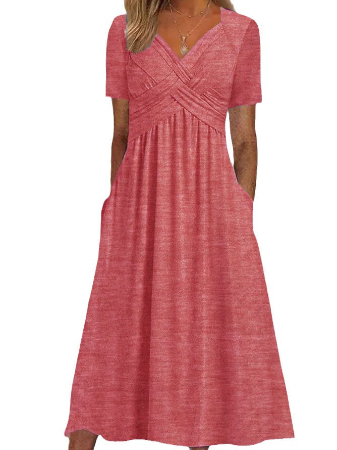Abito di mezzogiorno delle donne di Elisabeth - abito elegante con v -C.