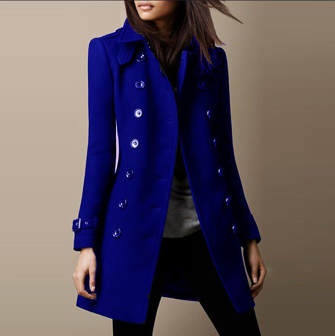 Lucille Manteau Femme – Manteau Long Élégant en Laine Prestige au Style Intemporel