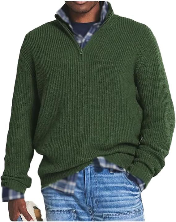 Jérôme Pull Homme en Coton – Sweat Zippé Confortable & Élégant pour Tous les Jours