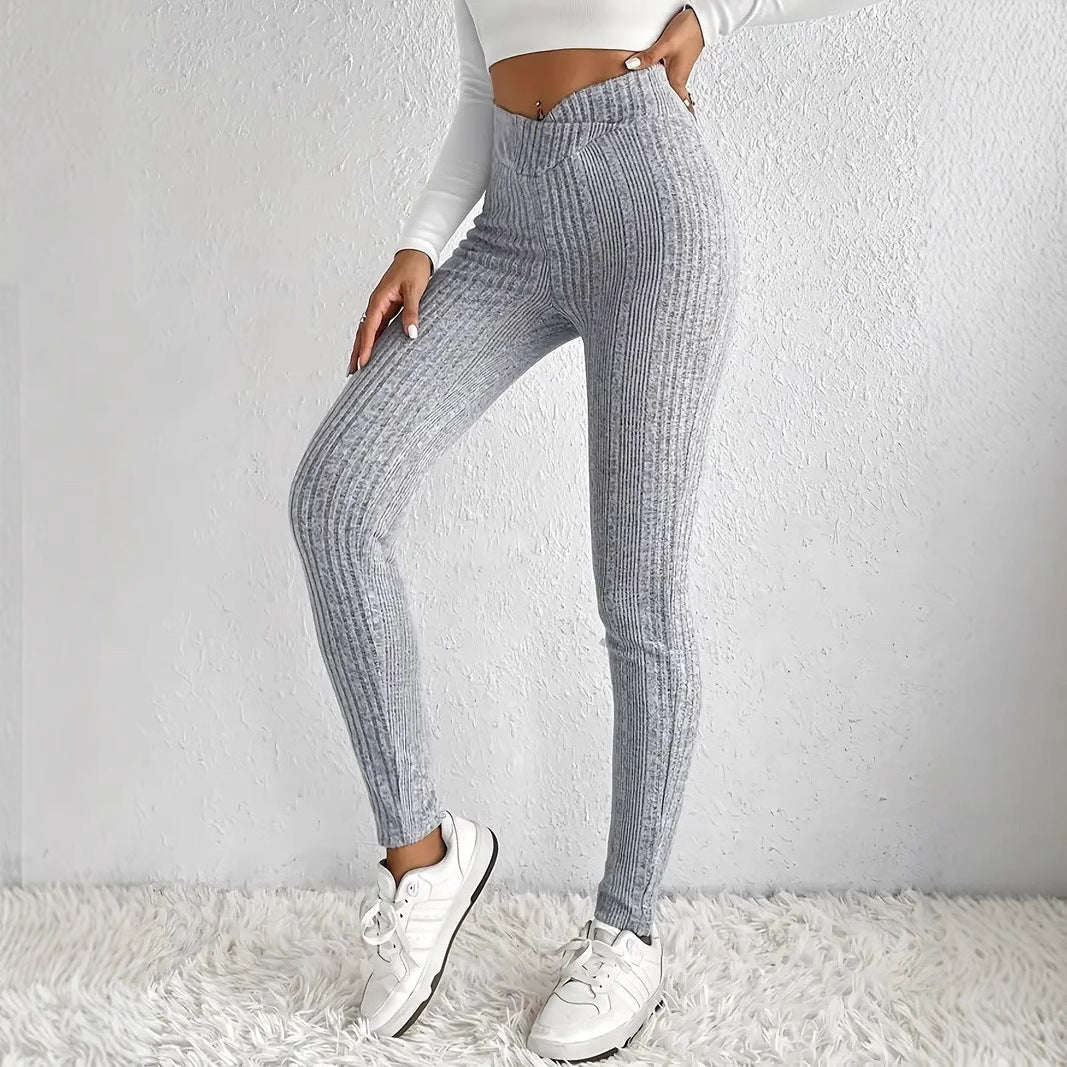 Sage Pantalon Femme – Pantalon à Rayures Chic Ajusté & Confortable pour un Style Moderne Automne/Hiver