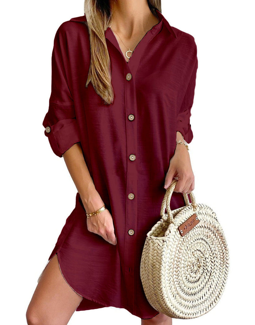 Nova Robe Chemise Femme – Robe d’Été Légère avec Élégance Décontractée et Coupe Ample