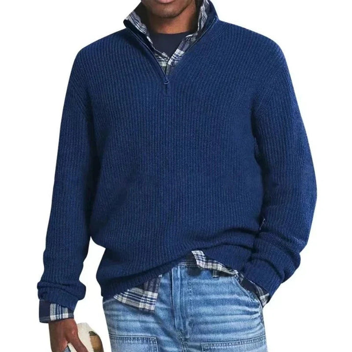Jérôme Pull Homme en Coton – Sweat Zippé Confortable & Élégant pour Tous les Jours