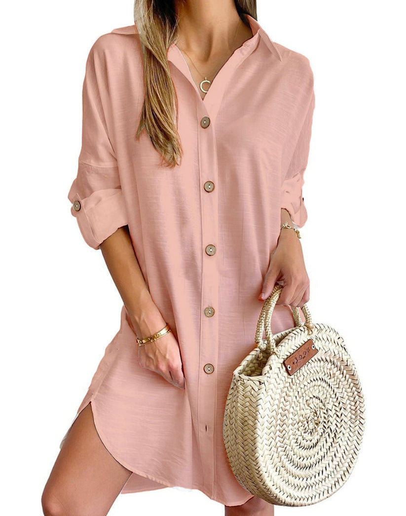 Abito camicia da donna Nova - Abito estivo leggero con eleganza casual e vestibilità ampia