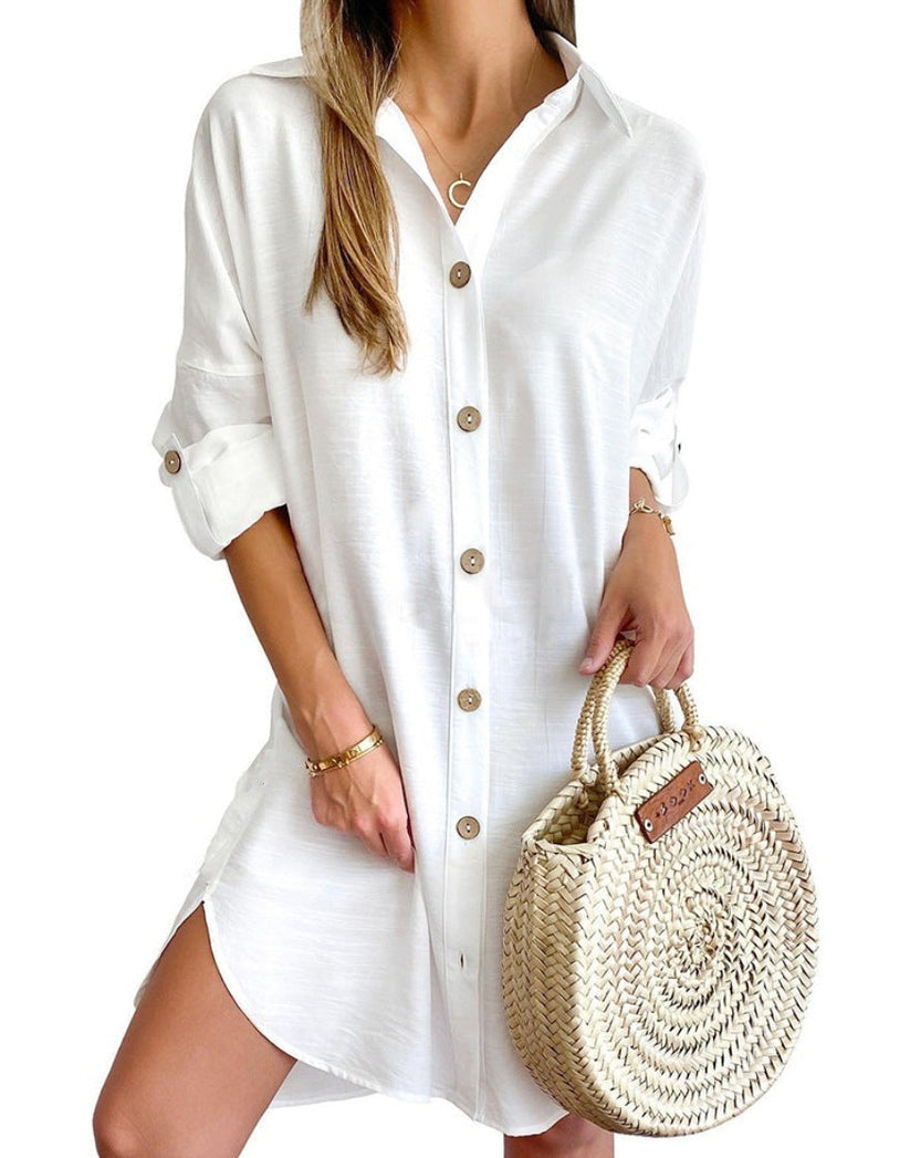 Nova Robe Chemise Femme – Robe d’Été Légère avec Élégance Décontractée et Coupe Ample