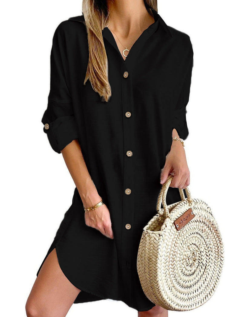 Nova Robe Chemise Femme – Robe d’Été Légère avec Élégance Décontractée et Coupe Ample