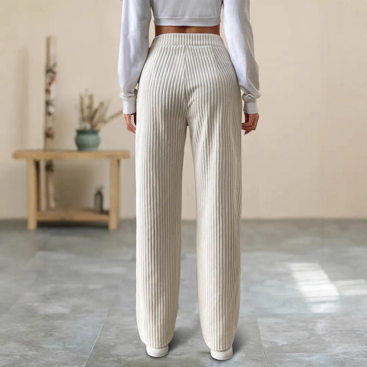 Kehlani Pantalon Femme – Pantalon Rayé Taille Haute Ample & Élégant pour un Style Chic Automne/Hiver