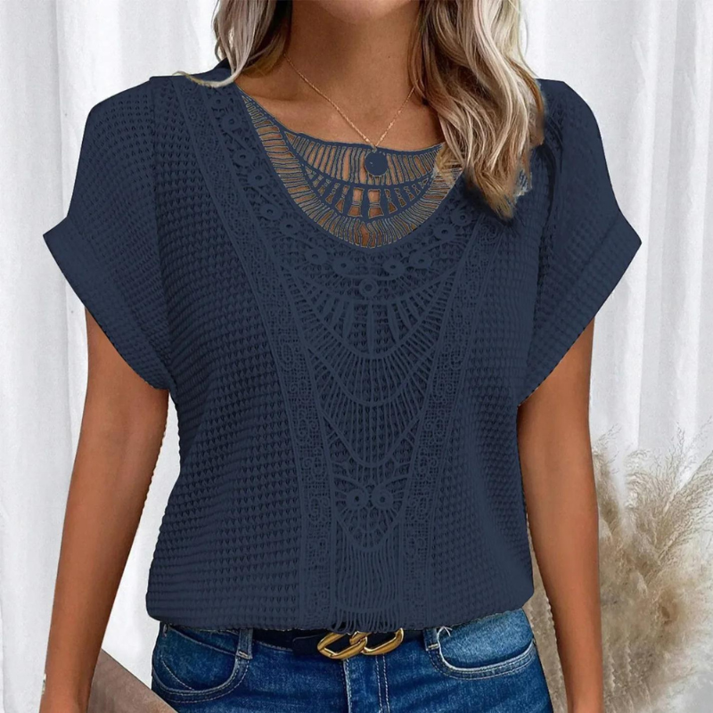 Helene Top Femme – Design élégant en dentelle avec coupe flatteuse & tissu confortable