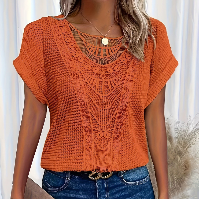 Helene Top Femme – Design élégant en dentelle avec coupe flatteuse & tissu confortable