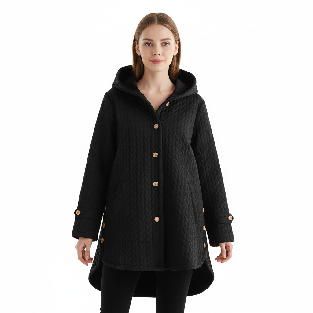 Sascha Manteau d’Hiver – Veste Longue Chaude Coupe Confort avec Protection Intempéries