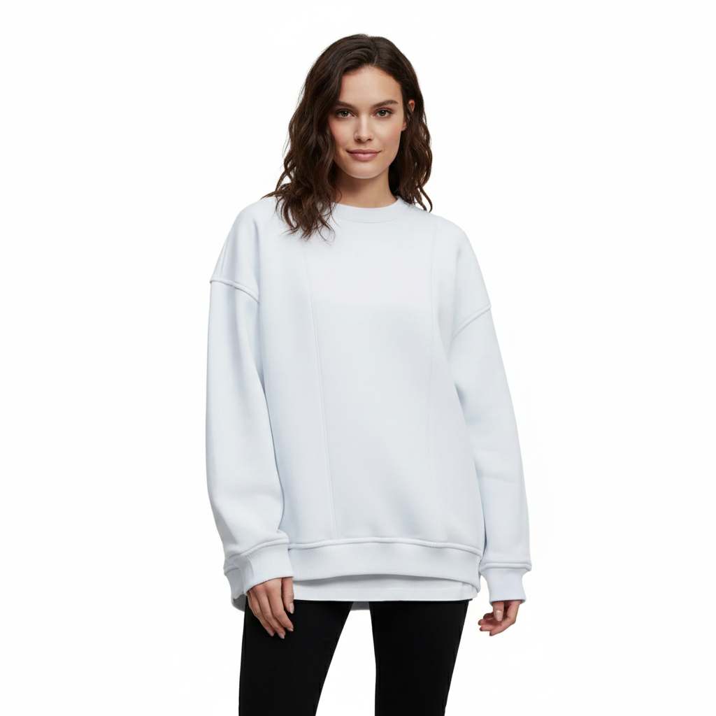 Rosie Pull Oversize Mujer – Sudadera Cómoda con Cuello Redondo, Mangas Largas y Corte Holgado
