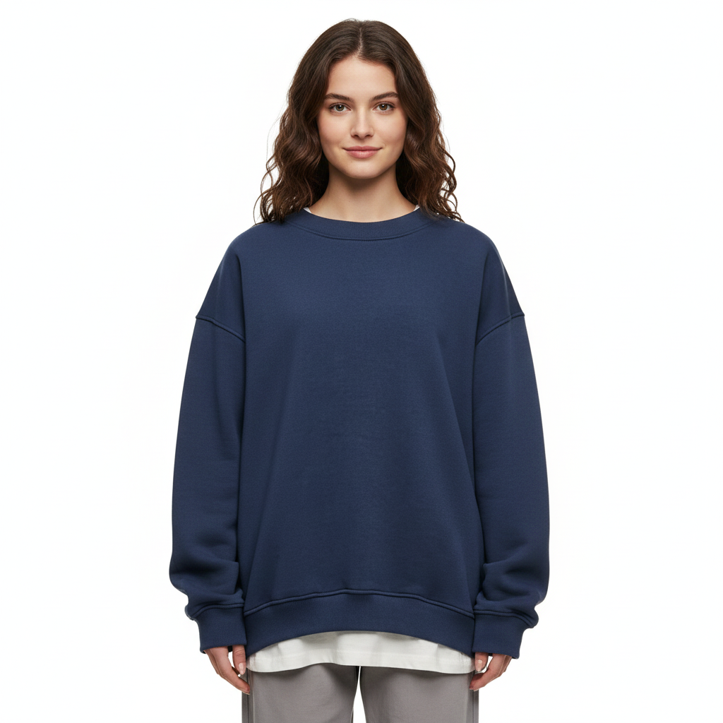 Rosie Pull Oversize Mujer – Sudadera Cómoda con Cuello Redondo, Mangas Largas y Corte Holgado