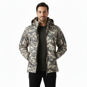 Panther Chaqueta Táctica para Hombre Softshell – Impermeable, Capucha Ajustable y Uso Exterior