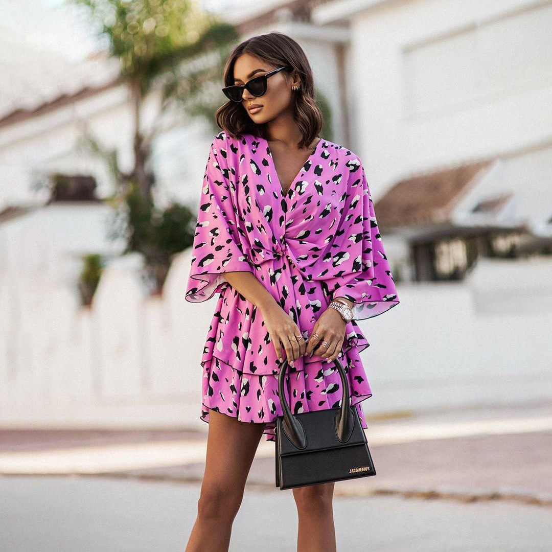 Vestido de mujer Mini Fátima - Vestido corto elegante con taza curva y aspecto elegante