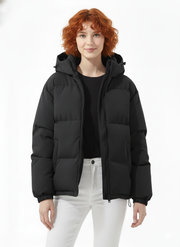 Lindy Quilted Jacket for Women – Warm Coat with Hood & Comfortable Straight Cut