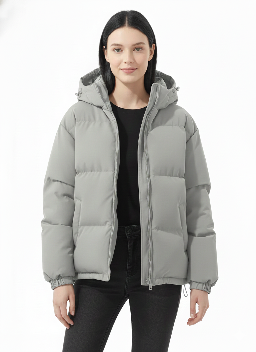 Lindy Quilted Jacket for Women – Warm Coat with Hood & Comfortable Straight Cut