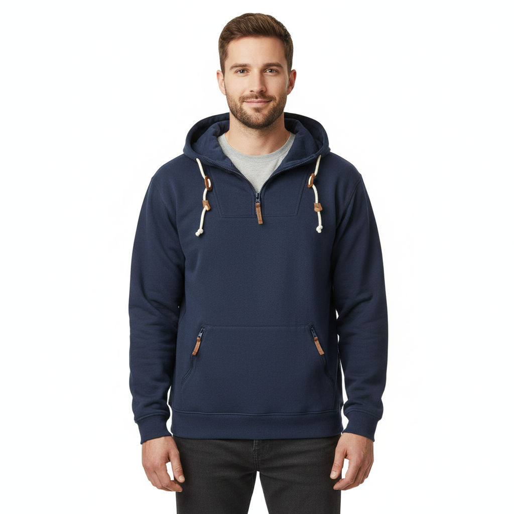 Jess Hoodie Hiver Homme – Sweat Chaud à Capuche avec Poches Zippées & Style Sportif