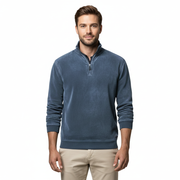 Luka Men's Quarter Zip Fleece Pullover – Warm Sweatshirt Regular Fit Casual Autumn & Winter