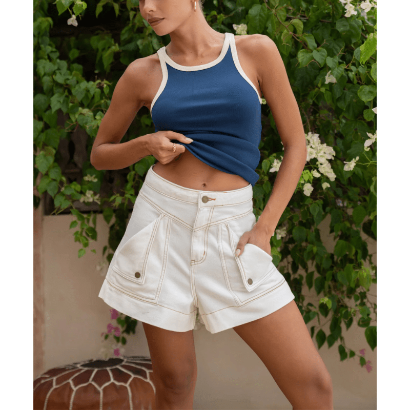 Rada Short Cargo – Taille Haute Flatteuse & Poches Cargo Tendance Été