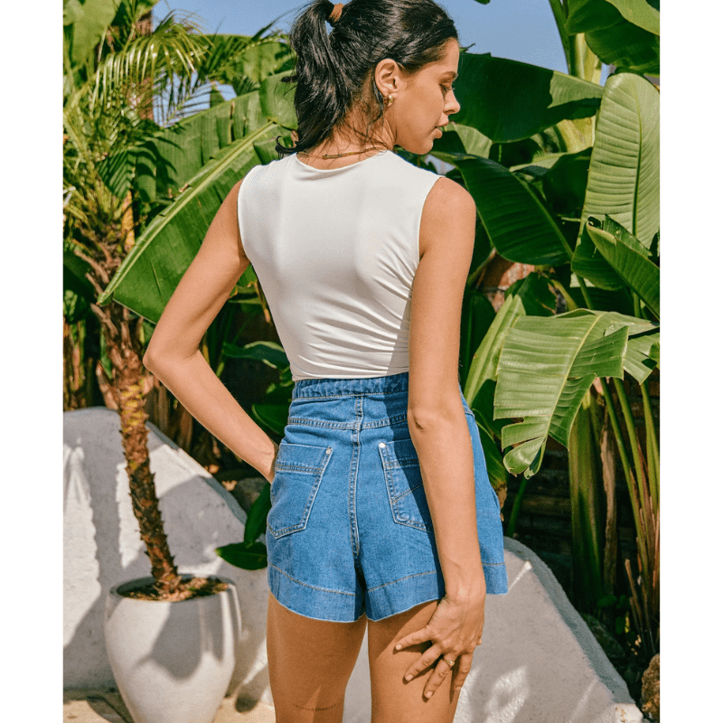 Rada Short Cargo – Taille Haute Flatteuse & Poches Cargo Tendance Été