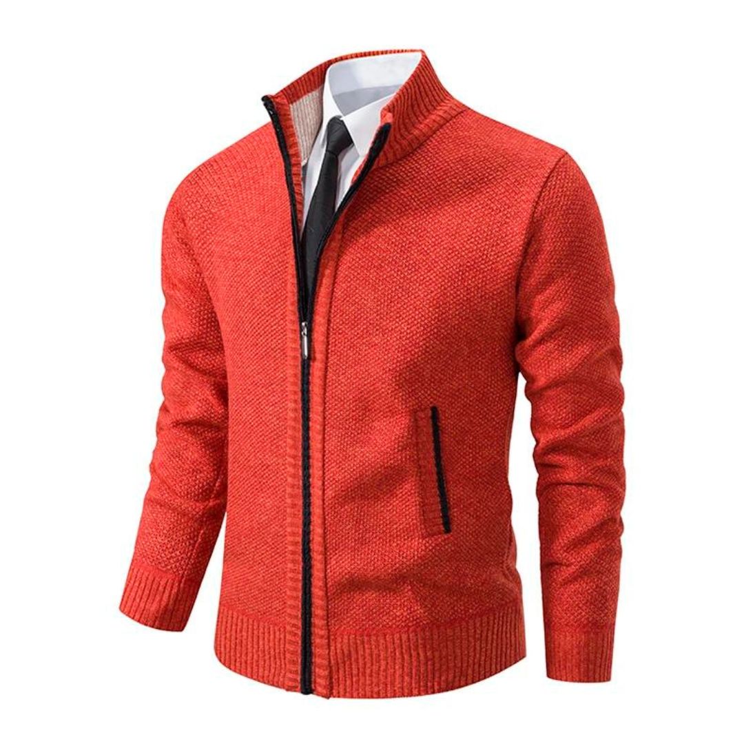 Adrian Pull Homme – Tricot Noir à Fermeture Zip, Élégant & Confortable pour Toutes Occasions