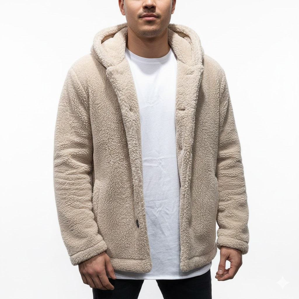 Rassel Gilet Polaire Homme – Cardigan Doux et Chaud avec Fermeture à Boutons