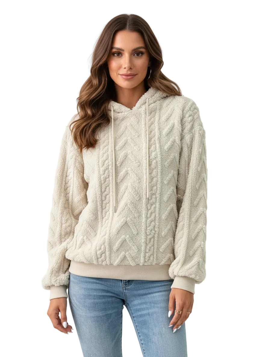 Remeline Women's Fleece Sweatshirt – Loose Fit, Warm Softness & Casual Style