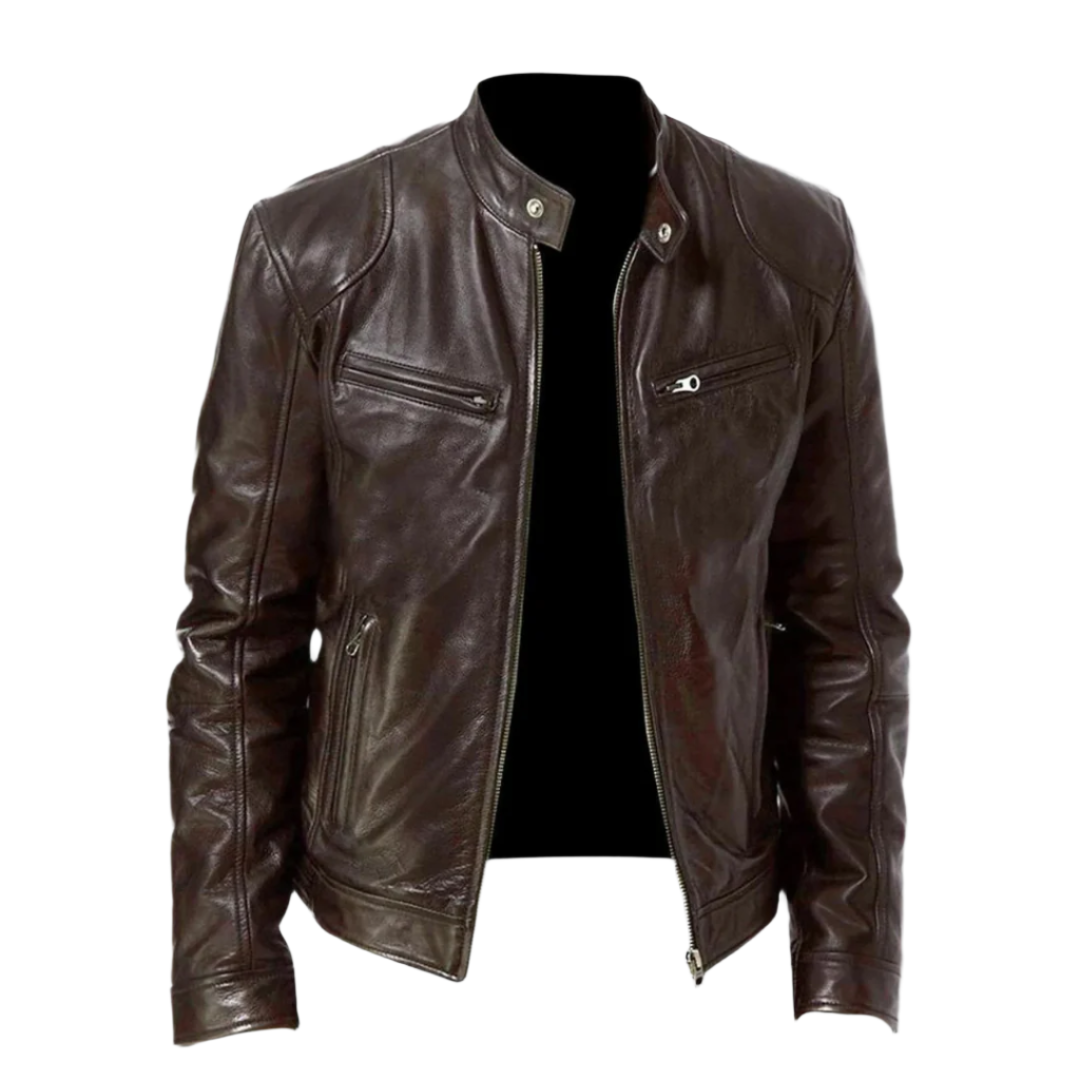 David Homme Veste en Cuir – Blouson Élégant & Durable au Style Moderne et Confortable