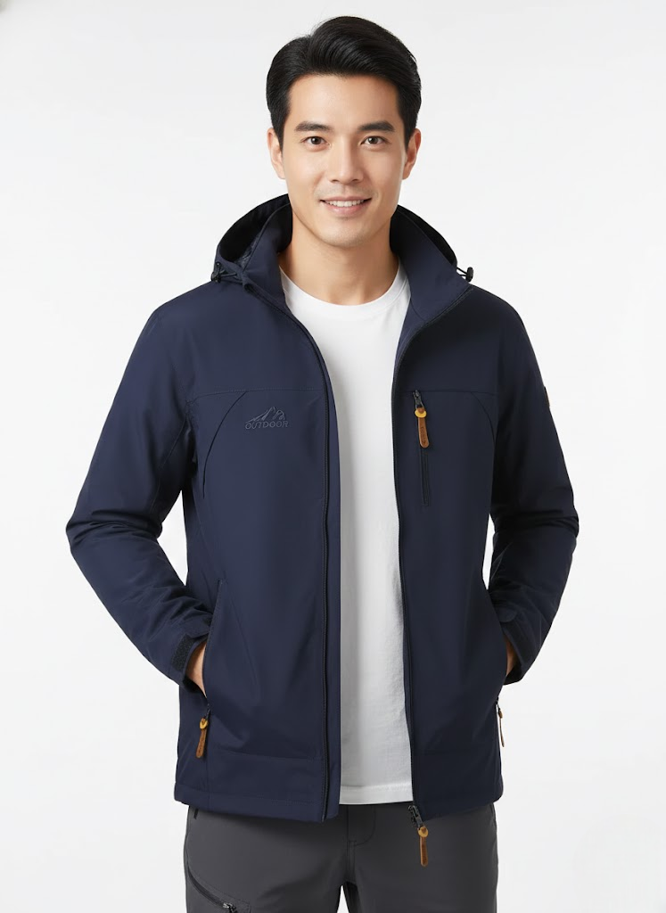 Robert Veste Męska Na Zewnątrz Wodoodporna i Wiatroodporna – Oddychająca i Lekka Na Cały Sezon