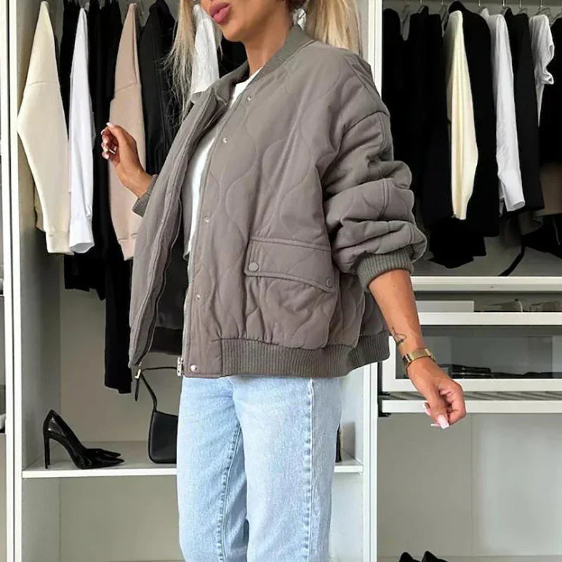 Elin chaqueta bomber mujer – chaqueta forrada oversize moderna y cómoda para el invierno