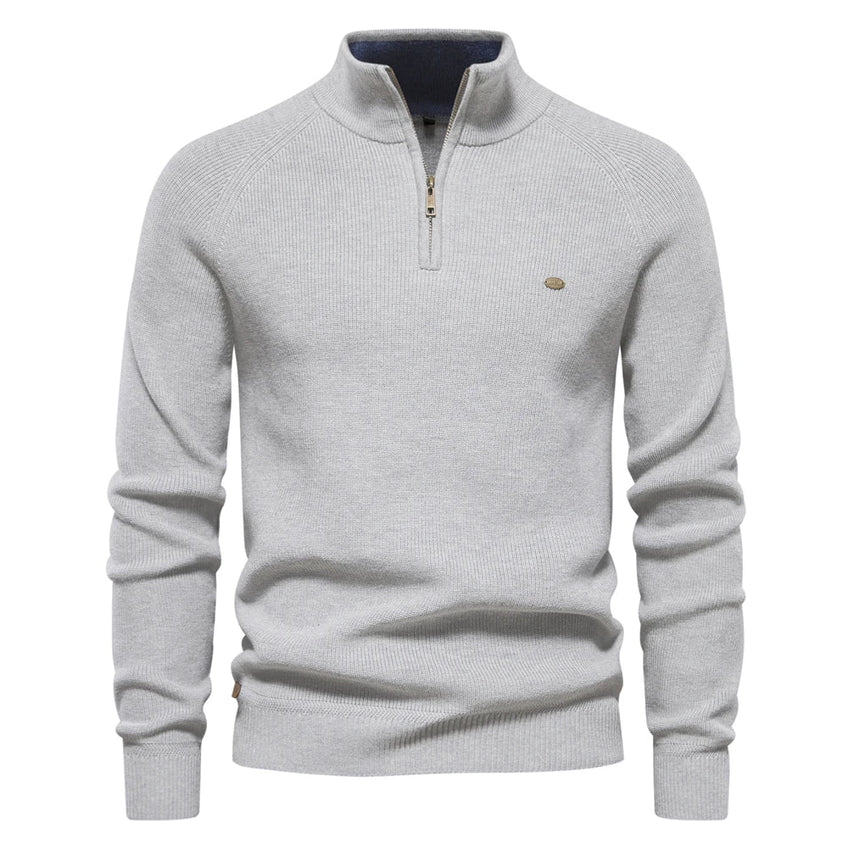 Maglione Axel da Uomo in Maglia – Collo con Zip, Vestibilità Regolare e Stile Elegante per Giornate Fresche