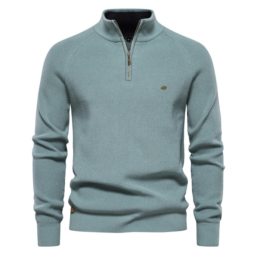 Maglione Axel da Uomo in Maglia – Collo con Zip, Vestibilità Regolare e Stile Elegante per Giornate Fresche