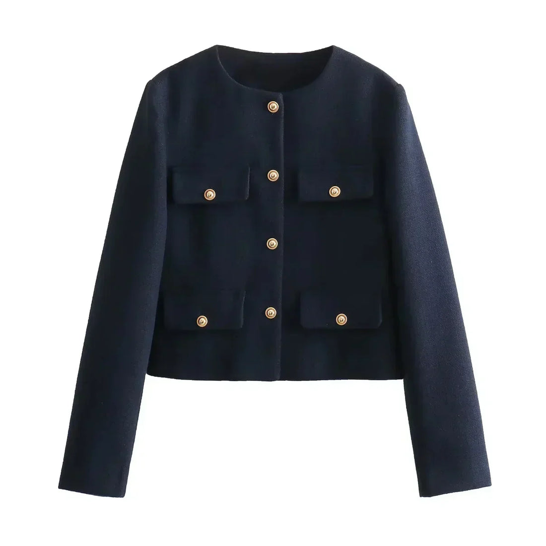 Maisy Manteau Femme – Manteau Classique Élégant avec Boutons Décoratifs Chic
