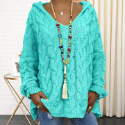 Liana Pull en Maille Torsadée pour Femme – Haut en Tricot Doux et Oversize avec Motif Texturé Élégant