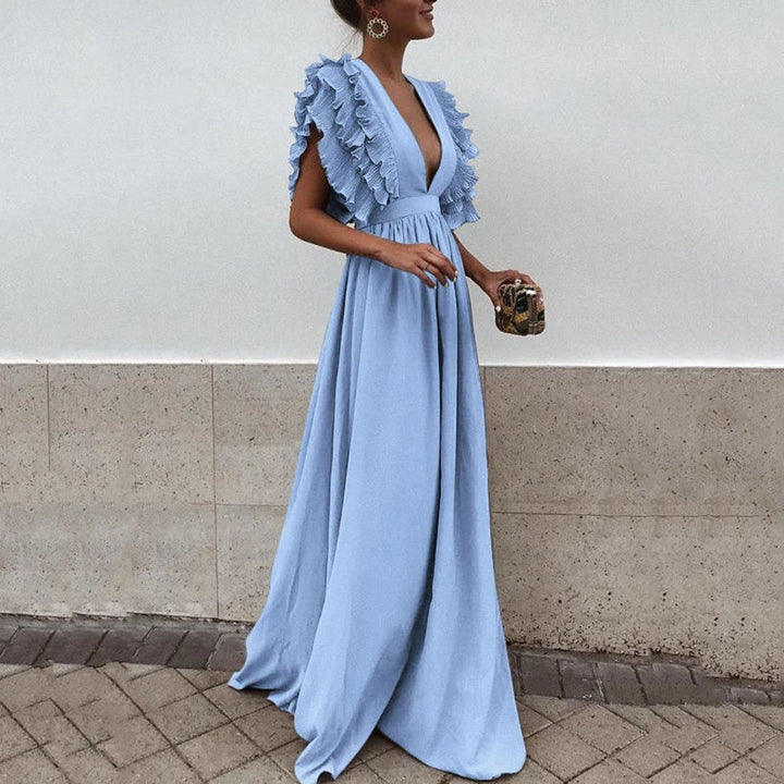 Marthe Long Woman Saling Dress - elegante abito massimo con tazza fluida