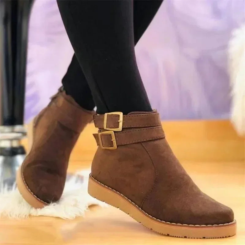 Botas Leilani para mujer con plataforma – comodidad diaria con suela acolchada y cremallera lateral elegante
