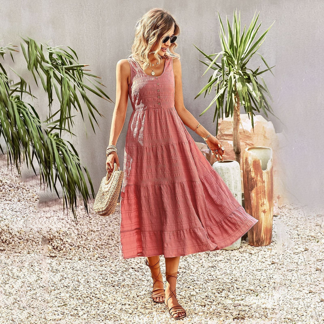 Abito bohémien di Isla Woman - abito lungo con dettagli fatti a mano e look femminile