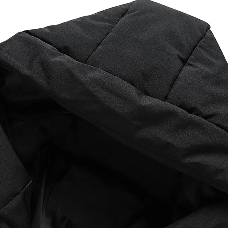 Chaqueta de invierno Allan para hombre: cálida, gruesa, con capucha y cremallera práctica.