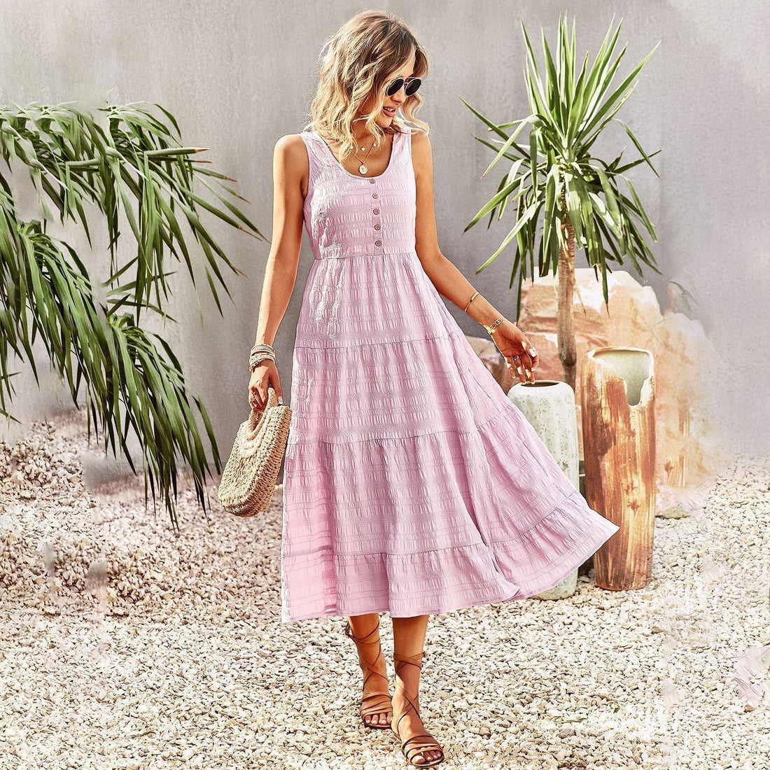 Abito bohémien di Isla Woman - abito lungo con dettagli fatti a mano e look femminile