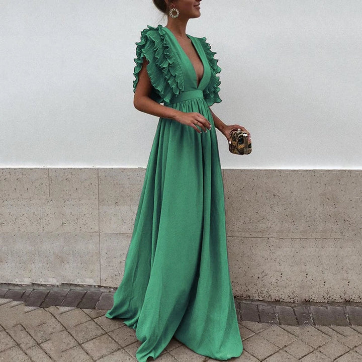 Marthe Long Woman Saling Dress - elegante abito massimo con tazza fluida