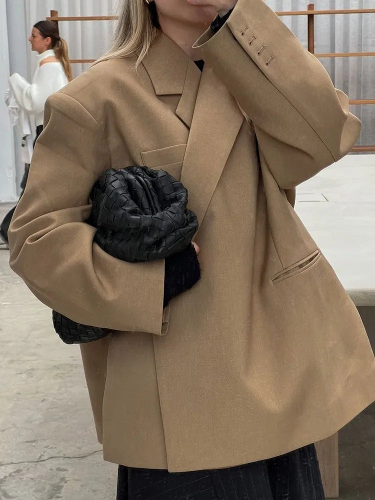 Blazer Morgan Oversize Donna – Giacca Chic Lunga con Rever Strutturato e Taglio Casual