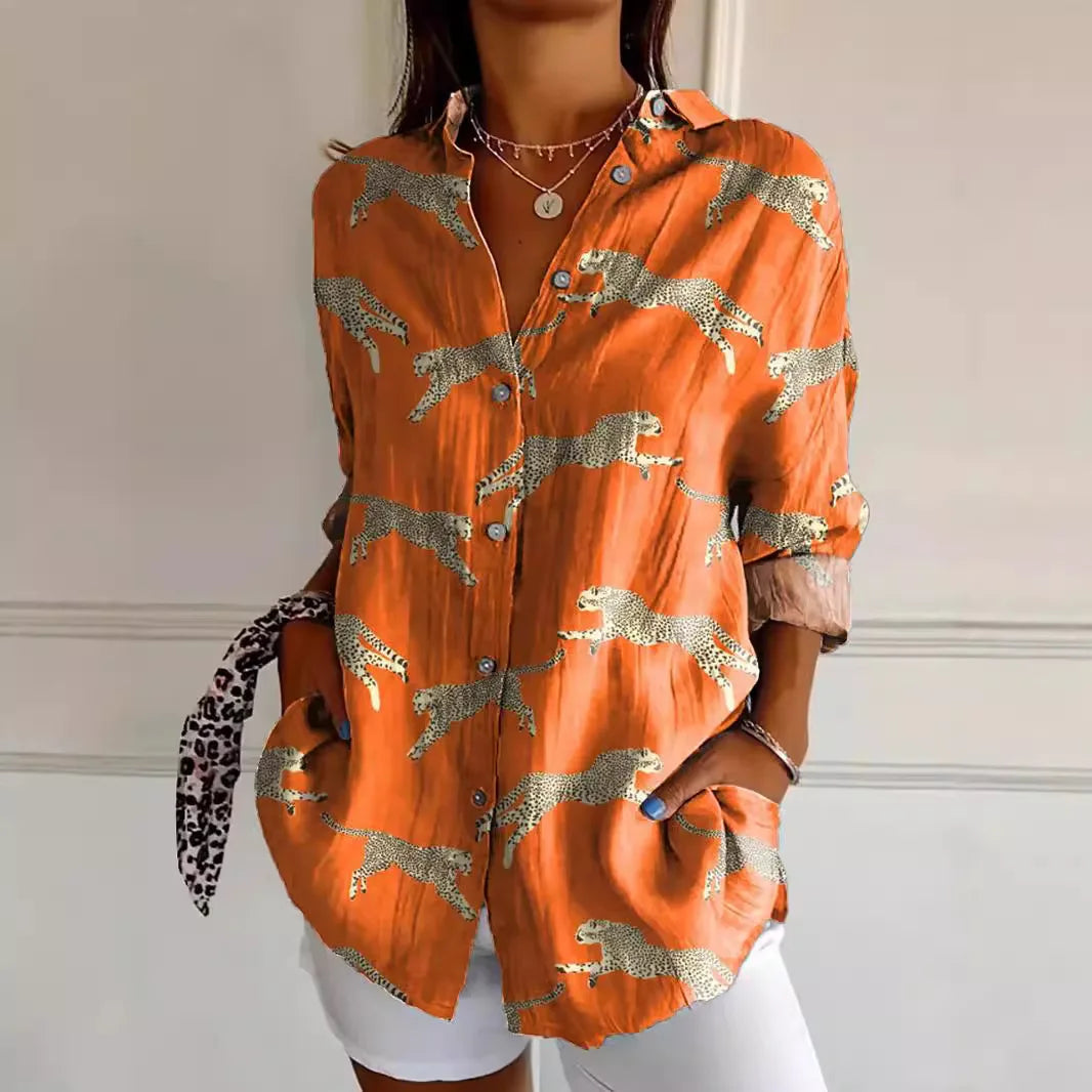 Gaëlle Blouse Femme – Blouse d’Été Légère avec Imprimé Fleuri & Décolleté en V Flatteur