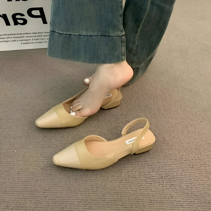 Camille Ballerines Femme – Chaussures Élégantes à Bout Pointu & Talon Carré Confortable