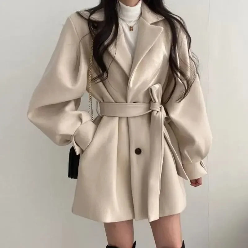 Zariah Manteau Femme – Trench Élégant à Coupe Ceinturée & Style Intemporel