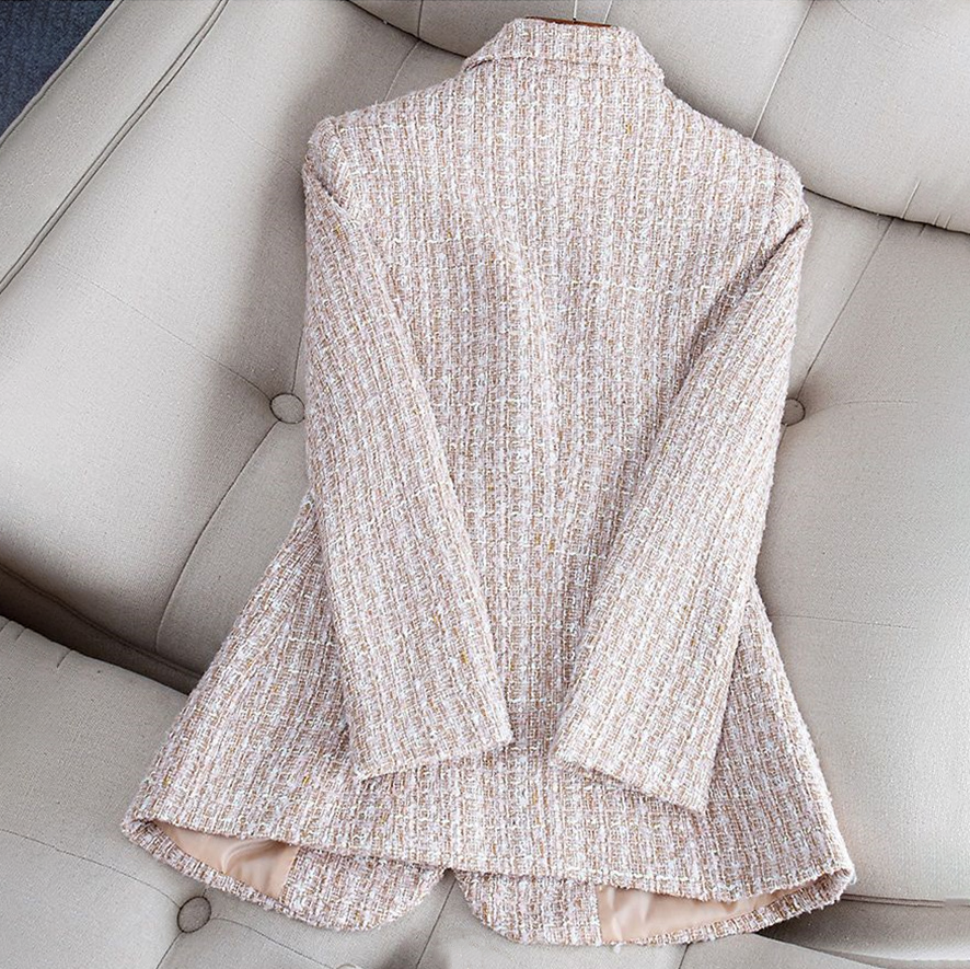 Nataly Blazer Femme – Blazer en Tweed Élégant & Moderne pour un Style Chic Polyvalent